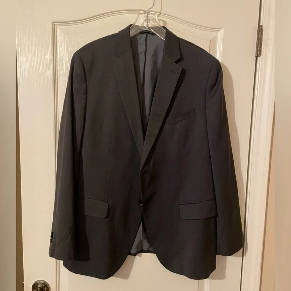 Banana Republic Blazer Sport Coat 44R Tailored Fit Wool Italian Lanificio Gray